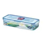 Lock & Lock Transparent Plastic Airtight Food Storage Container with Leak Proof Lid & Tray 1 L