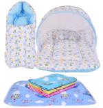 Kwitchy New Born Baby Boy's & Baby Girl's Bedding Combo Mosquito Net Bed Sleeping Bag & Plastic Sheets Set