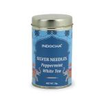 INDOCHA Silver Needles Peppermint White Tea | 25g | Pure Tea Buds blended with Real Peppermint Leaves for Refreshment and Energy all day long | Known to help with Digestion | Immunity Booster |