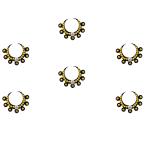 Comet Busters Black With Gold Beads Bindi For Women