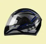 Urban Carrier ISI Certified ABS Material Full Face Stylish helmet for men and women with Clear Visor For Men(OTH-2JALI-BLUE)