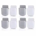Alboss Wall Mounted Storage Box Remote Storage Organizer Case for TV Mobile Phone Holder (8 Pcs)