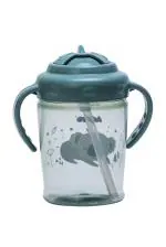 Adore Pro Itzy Bitzy Straw Sipper Cup with Retractable Head & Handle Green - 250 ml