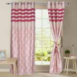 Parda Online Blue Panel Jacquard Small Leaf Design Window Curtain 5ft, (Pack of 1)