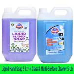 DOC HIM Jasmine Liquid Hand Soap 5 Ltr + Glass & Multi-Surface Cleaner 5 Ltr