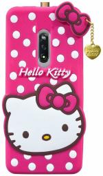 Aviaaz Realme X Hello Kitty Pink Rubber, Silicon Back Cover