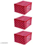 BB BACKBENCHERS Saree Cover/ Saree Bag/ Storage Bag/ Clothes Cover/ Saree Organizer With Transparent With Two Side Zipper, Red