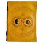 pranjals house Yellow Leather Handmade Diary 100 Pages