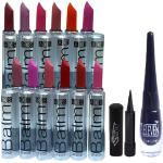 SWIPA Kajal with Combo Balm Matte Lipstick with eyeliner (Pack of 14)