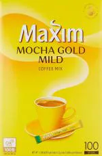 Maxim Mocha Gold Korean Instant Coffee (3372) - 100 Sticks, Kaffe Carton