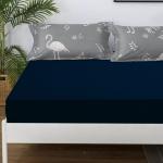 DREAM CARE Luxury & Stylish Being Terry Cloth Fitted Mattress Protector Single Bed | Waterproof Ultra Soft Mattress Cover | Hypoallergenic Bed Cover 60X80 inch (NAVY BLUE)