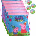 Le Delite Cartoon Pig Theme 10 Pieces Party Favor Gift Bags For Return Gifts For Girls Boys Kids