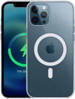 BAGHEL BROTHERS iphone 15 with White Ring Thermoplastic Polyurethane Magsafe Back Cover with Heat Dissipation & Absorption, Clear, Ultra-Sleek, Wireless Charging, Hard Case, Raised Edges Camera Protection for Men and Women (White)