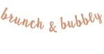 Festiko Brunch, Bubbly Banner, Bridal Shower Banner, Bubbly Bar Sign, Bachelorette Party Decor, Brunch Party Decorations Rose Gold Glitter