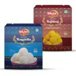 Bikalal Combo Pack of Rasgulla - 1kg and Rajbhog - 1kg | Authentic Indian Sweets | No Preservatives | Vegetarian