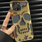 INNOPACE 3D Electroplated Skull Silicone Back Cover Case Compatible with iPhone 14 Plus