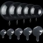 PartyzzTrader Pack of 10 BOBO Balloons-5 inch/Transparent Balloons,Crystal clear balloons-10pcs.Transparent BOBO Balloons for Birthday, Anniversaries Decorations, for Helium Style Balloons (5 inches)