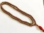 Feel Touch Mart Natural Rudraksha 108+1 Beads Rudraksha Mala Jaap and Puja Mala
