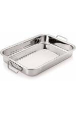 Luxuria Silver Stainless Steel Lasagna Tray with Handle 35.5 x 26.5