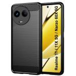 Coverage Silicone Hybrid Rubber Case Back Cover for Realme Narzo 60X 5G - Black