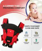 LILTOES Baby Carrier Bag for 3M to 2Year Baby| Kangaroo Bag with 3 Carry Positions Max Weight Up to 12 Kgs (Red)