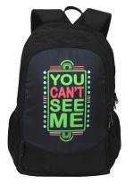 AUXTER DELUXE You Cant Black Polyester Casual School College casual Backpack with laptop compartment 35 L