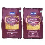 Keya Gourmet Conchiglie Shell Durum Wheat Pasta Pack of 2 x 500 Gm