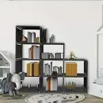 Dozzer Collapsible Bookshelf Stand Portable Books case Multi Organiser Shelves Portable Bookcase