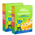 Nutri Organics Healthy Snacks Breakfast Cereals Ragi Malt Porridge Mix - Multigrain | Powder Form 200 g (Pack of 2)