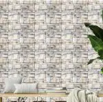 Asian Paints Beige Mosaic Tiles Peel And Stick Self Adhesive Wallpaper Ezycr8 - 3 x 0.45 x 3 Meters