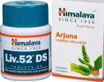 HIMALAYA Liv.52 DS Tablet (1 Pack) and Arjuna for Cardiac Wellness (1 Pack)