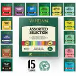 VAHDAM Tea Bags Assortment - Sampler Trial Pack | Tea Assortment of 15 Premium Tea Bags | Immunity Tea Range | Boost Immune System