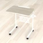 TABLE MAGIC Urban Raiser Laptop Table Mat Finish 8 Adjustable Heights, Can be Used on Sitting and Standing Position, Computer Desk Wooden Laptop Table (White)