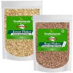 TruNaturals Ragi & Jowar Flakes Poha Combo 900g x 2 | Ragi Flakes & Jowar Flakes for Breakfast Sugar Free | Millet Flakes Poha Combo Offer | Finger Millet & Sorghum Pohas Organic, Minimally processed, Gluten Free