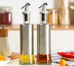 Jariwala Enterprise Silver Stainless Steel Leakproof Precise Oil and Vinegar Dispenser Bottle
