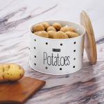 HAZEL Potato Containers for Kitchen | Potato Storage Containers, White, Store up to 4 Kg