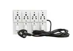 Saifpro Wooden 5 A Electrical Switch Board With 4 Sockets, 4 Switches With Long Wire Power Strip