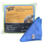 3M Scotch-Brite High Performance Microfiber Cleaning Cloth - 350 GSM, 40 cm X 40 cm (Blue, Packs of 5)
