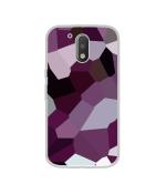 Casotec Purple Mathematical Shape Design Printed Silicon Soft TPU Back Case Cover for Motorola Moto G4 Plus
