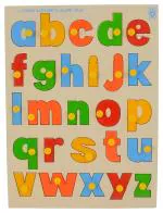 Skillofun MDF Lower Alphabets Shape Tray with Knobs