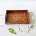 Grohome Wooden Serving Trays Wooden Boards for Bar Coffee Party