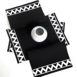 ODE & CLEO Hoop & Brookley Dori Embroidery Black Ivory Premium Cotton Eco-Friendly Versatile Table Mats