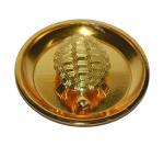 Real Seed Gold Brass Religious Turtle Plate