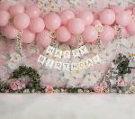 SPECIALYOU.IN Pastel Pink Balloons Happy Birthday Decoration Items for Girls with White HBD Banner, Pastel Color balloons Pink Balloon Garland decoration- set of 53pcs
