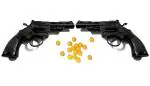 shivsoft 8 round revolver gun with 40 barrels mini toy ( set of 2 )- Multi color