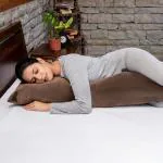 MY ARMOR Micro Fibre Full Body Pillow Long Side Sleeper Pillows for Use During Pregnancy Velvet Outer Cover (Single Pack) (53