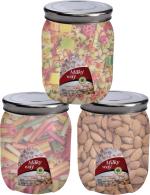 TruVeli Clear Plastic Air Tight Milky Way Grocery Container With Lids,600 Ml (Pack Of 3)