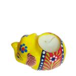 Avyank Pph Handmade And Hand-Painted Paper Mache Yellow Elephant Candle Holders Stand And Table Decorative Tea Light Holder Candles For Diwali Gift Setof 1 (5X9X6Cm)B08K441MJ2-1