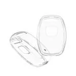 Ashar KeyHub Clear TPU Key Cover Compatible with Honda: City, Civic, Jazz, Brio, Amaze (2 Button Remote Key)
