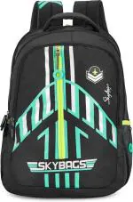 SKYBAGS Riddle Black Polyester School Backpack - 34 L